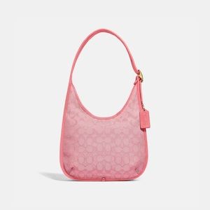 Coach Pink Ergo Shoulder Bag In Signature Jacquard
